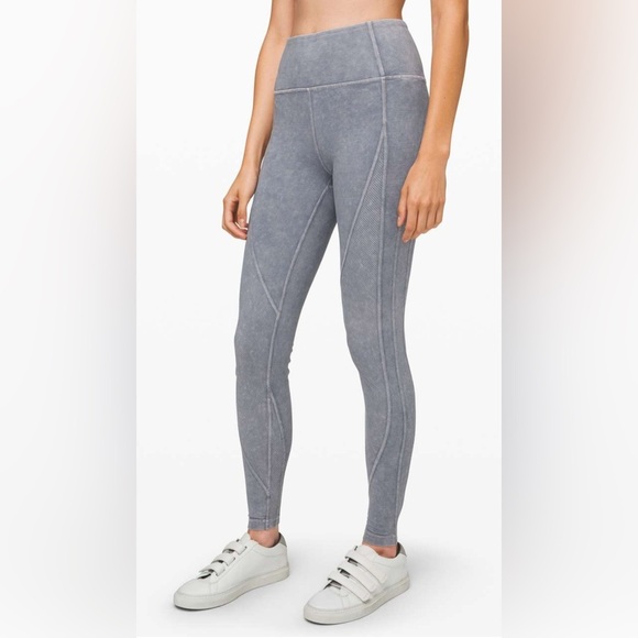 Lululemon Wunder Under High-Rise Tight Snow Washed Ribbed 28” - Size 4 - Picture 1 of 9